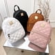 thumbnail image 2 of Mochila pequeña de cuero PU para mujer, bolso multifunción para teléfono, mochila escolar para mujer Fivean  unisex, 2 of 2