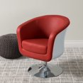 thumbnail image 2 of Fauteuil gondole moderne Mod de CorLiving en cuir reconstitué, 2 of 7