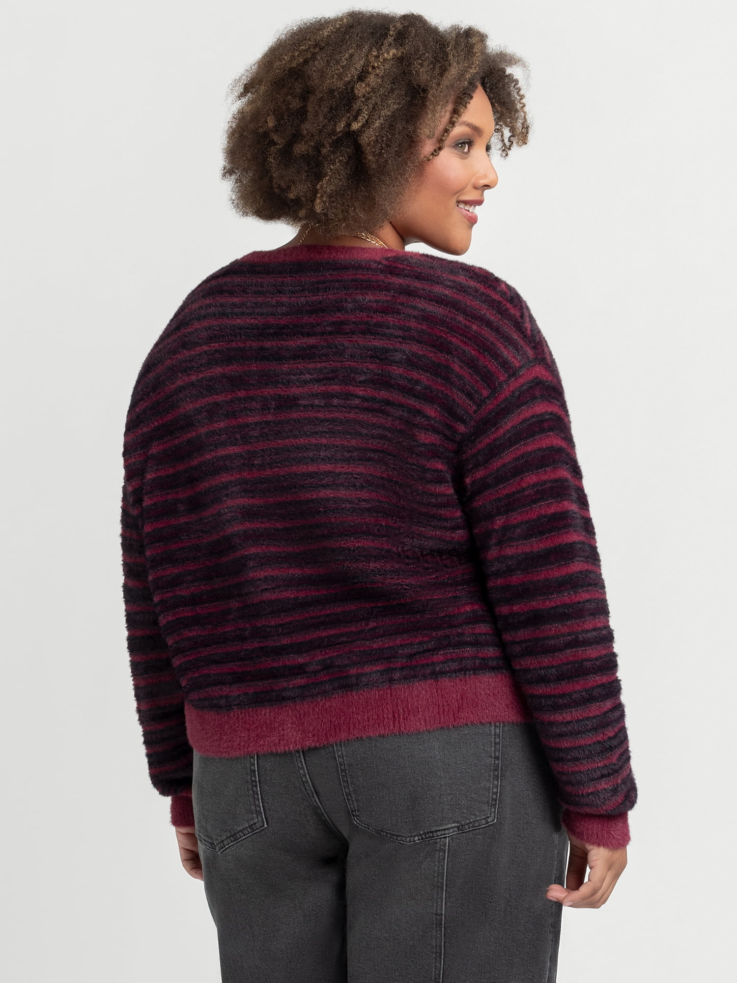 Jessica Simpson Women's Plus Dionne Eyelash Cardigan, Sizes 0X-4X