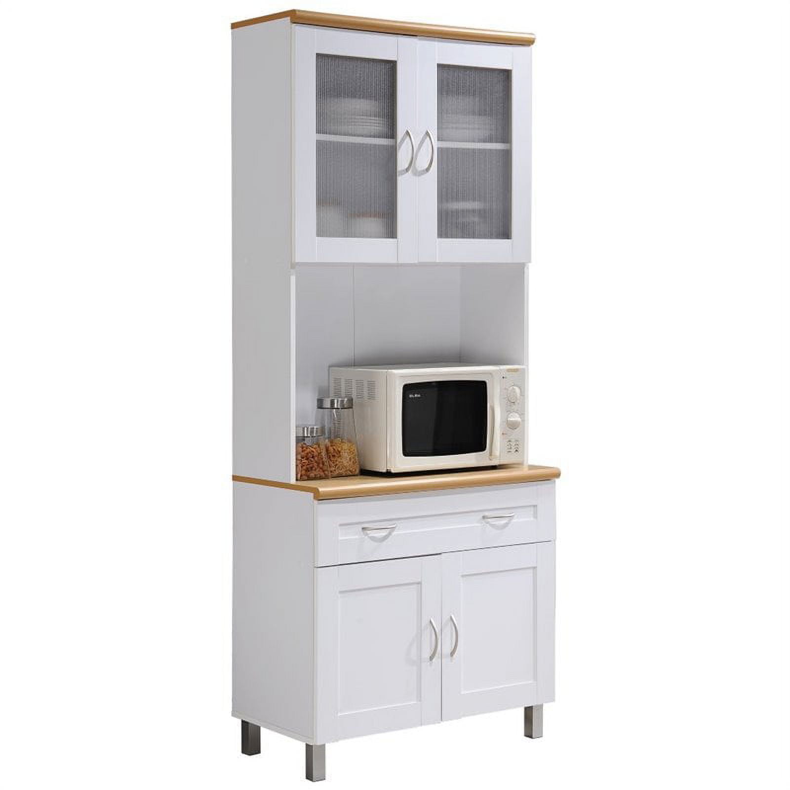 Hodedah Tall Kitchen Cabinet, Chocolate-Grey - Walmart.com