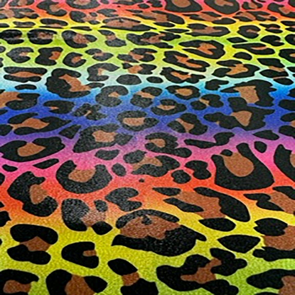 Leopard Digital Print Hologram Stretch Fabric | Spandex Palace