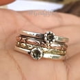 thumbnail image 2 of Boho Silver Spinner Ring | 925 Sterling Silver Two Band Ring | Meditation Thumb Ring | Handmade Spinning Anxiety Ring | Fidget Worry Band, 2 of 9