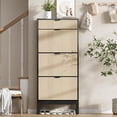 thumbnail image 1 of Qinaqin Shoe Almacenamiento Gabinete con Three Vuelco Top Cajones y Ajustable Shelves Space Saving Narrow de Profundidadsign Fits 18 24 Pairs Shoes Ideal para Entryway cm Alturaallway Front, 1 of 7
