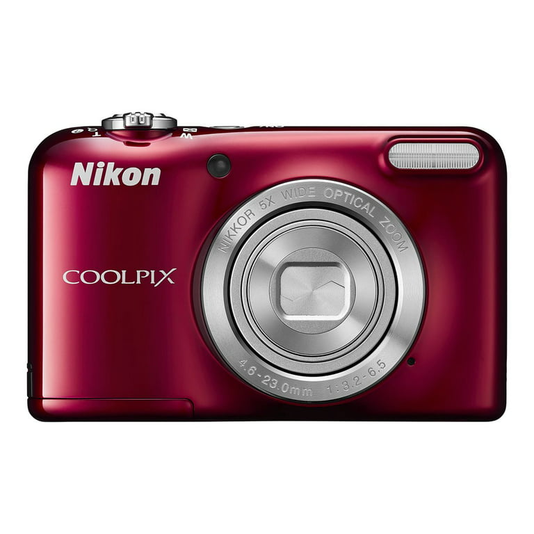 Nikon Coolpix L29 - Digital camera - compact - 16.1 MP - 720p / 30 fps - 5x  optical zoom - red 