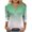 Green, variant on Women's V Neck T Shirts Women's V Neck T Shirts Gradient 3/4 Sleeve Tops for Women Casual Loose Basic Tees