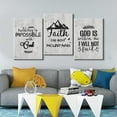 thumbnail image 3 of Bible Verses Wall Decor Jesus Wall Art Nothing Is Impossible with God Christian Wall Art Religious Wall Decor Bible Verses Wall Art God Wall Decor for Living Room Bedroom Decor (12''Wx16''Hx3), 3 of 5
