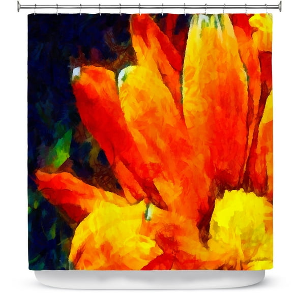 Shower Curtains 70" x 73" from DiaNoche Designs by Angelina Vick - Dancing Daisy 3