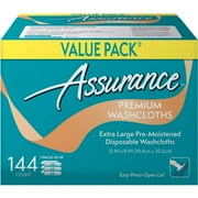 Assurance Premium XL Disposable Washcloths, 144 Ct