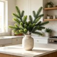 thumbnail image 4 of Artificial Plastic Pine Needle Branch, No-Watering Fake Pine Sprig Stem, Pre-Trimming Faux Pine Greenery Pick for Christmas Wreath Vase Arrangement Winter Holiday DIY Home Decoration, 4 of 5