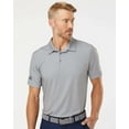 thumbnail image 1 of Adidas Mens Diamond Dot Print Polo, 2XL, Grey ThreeTeam RoyalNavy, 1 of 1