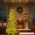 thumbnail image 3 of Patiojoy 6.5 FT Pre-lit Artificial Christmas Tree Hinged Xmas Tree with 470 Branch Tips 430 Warm White LED Lights, 3 of 9