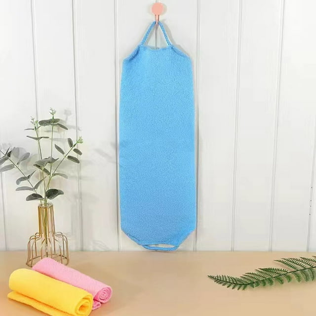 Bath Towel 2 Nylon Drawstring Bath Brush Back Scrubber for Shower with Handles Stretchable Pull Strap