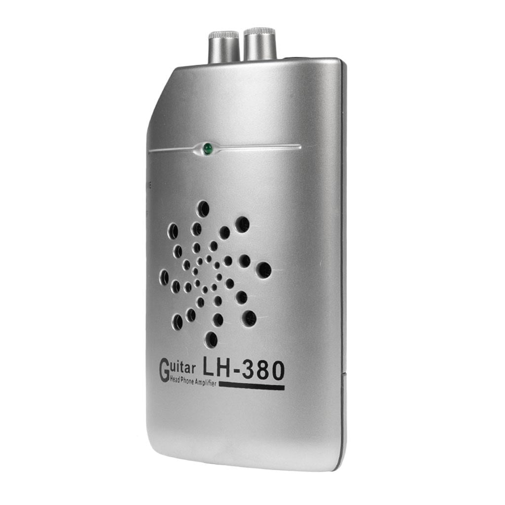 LeeQinersw Metal 3W Headphone Amplifier Loudspeaker Silver for Guitar Bass Accessory