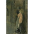 thumbnail image 2 of Théophile Alexandre Steinlen 11x14 Gold Ornate Wood Frame and Double Matted Museum Art Print Titled - The Kiss, 2 of 4