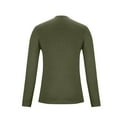 thumbnail image 4 of Turilly Shirts for Men Solid Color Sweater V-Neck Long Sleeves Sweater Head Cover Bottom Layer Shirt, 4 of 5