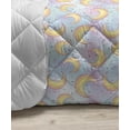 thumbnail image 3 of Floral Down Alternative Comforter, Continuous White Flowers Branches on Dark Tone Background, Microfiber Quilt for All Season, 5 Sizes, Brown Yellow, by Ambesonne, 3 of 3