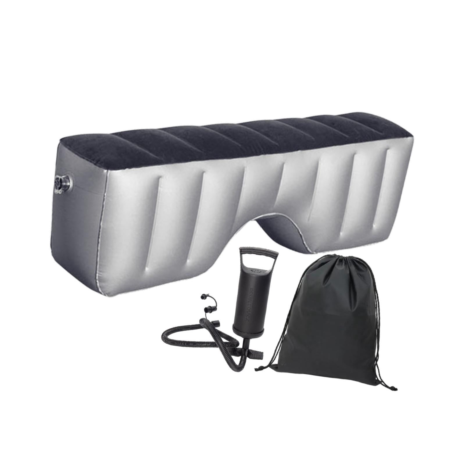Inflatable Car Air Travel Mattress Back Seat Bed Space Filler Soft Flocked PVC for Road Trip Rest