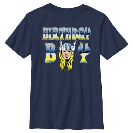 Boy s Marvel Birthday Boy Thor Graphic Tee Navy Blue X Small