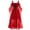 Red, variant on Women's Gothic Punk Dress Cold Shoulder Butterfly Sleeve Halloween Christmas Costumes Party Dress Steampunk Outfit