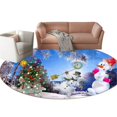 thumbnail image 1 of PENGXIANG Christmas Area Rug Polyester  Area Rug Non-Slip Rug Runner Washable Carpet Mat for Dining Dorm Room Bedroom Home Decorative 39.4x39.4inches, 1 of 5