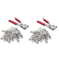 thumbnail image 1 of 2X Pliers con 40 Sets Snap White Copper Snap Buttons Herramienta de Instalación Hebilla de Garra Remache Ropa, 1 of 5