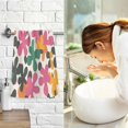 thumbnail image 7 of Yayeee 2 Pack Hand Towels for Bathroom 100% Cotton 16" x 28" Soft Absorbent Kitchen Towel, Pink Floral Blooms, 7 of 7