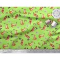 thumbnail image 3 of Soimoi Green polyester Crepe Fabric Insect & Cat Animal Print Fabric by The Yard 42 Inch Wide, 3 of 3