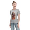 thumbnail image 4 of T-Shirt Basique à Manches Courtes pour Femmes Dragon Ball Little Goku, 4 of 6