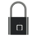 thumbnail image 1 of Cerradura de puerta Seguridad Sin llave USB Recargable Huella digital Candado inteligente Negro IP65, 1 of 8