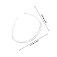 thumbnail image 2 of OUNONA Rhinestone Headbands Elegant Hairband Silver 4Pcs, 2 of 7