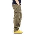 thumbnail image 6 of allshope Men Cargo Pants with Pockets Solid Color Loose Elastic Jogger Sweatpants Casual Trousers for Streetwear, 6 of 7