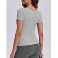 thumbnail image 3 of Pinspark Womens Workout Shirt Short Sleeve Basic Activewear Tops Double Lined Tennis Shirt Summer Casual, 3 of 6