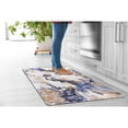 thumbnail image 5 of World Rug Gallery Contemporary Abstract Cushioned Anti Fatigue Kitchen, Laundry Room, Comfort Indoor Mat, Door Mat  - BLUE 18'x30', 5 of 6