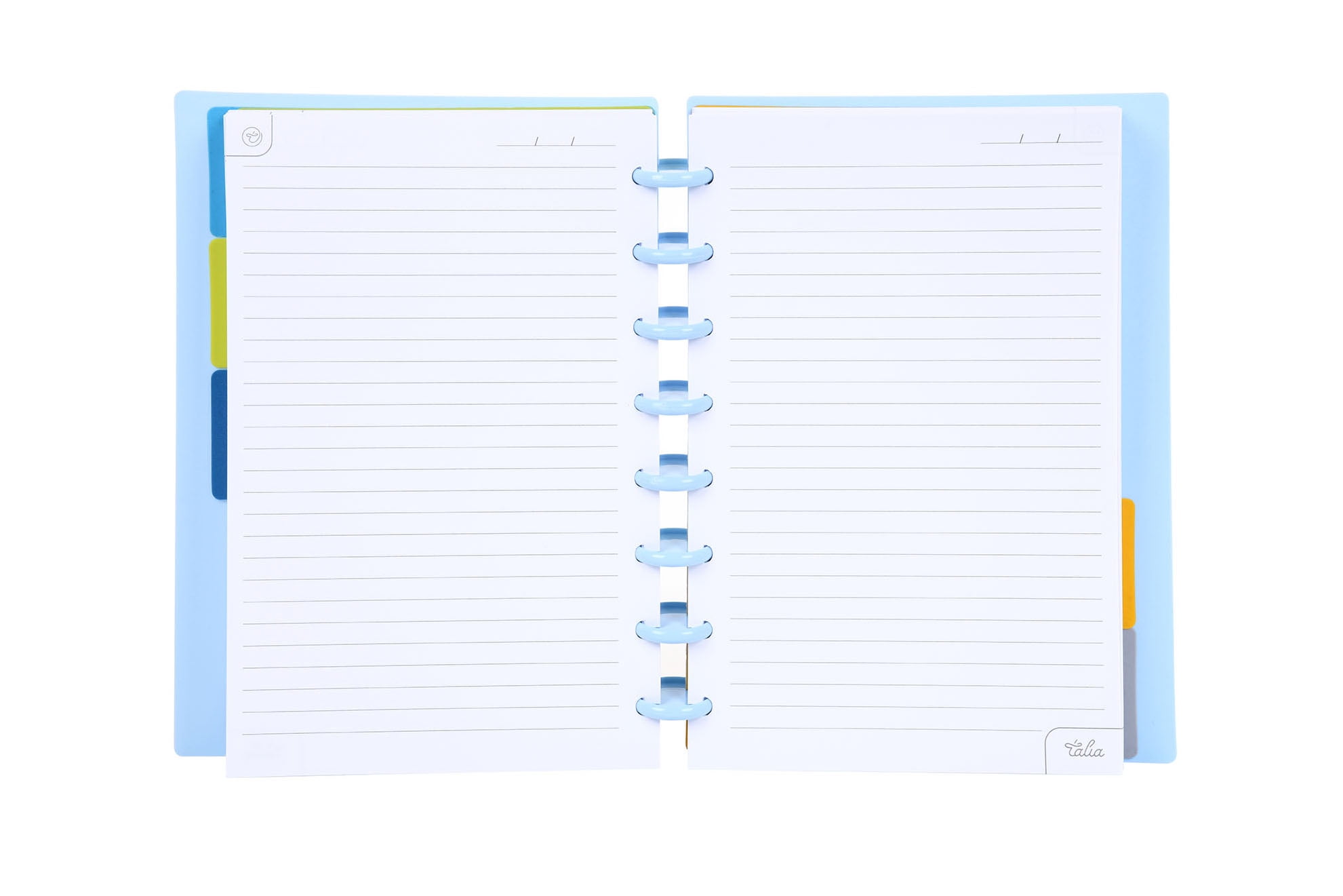 Talia Notebook Planner Customizable – 8716 (Arctic Ice /Arctic Ice Disc, Junior (5.5in x 8.5in))