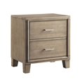 thumbnail image 1 of Bowery Hill Table de Chevet 2 Tiroirs en Gris, 1 of 2