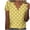 Yellow, variant on Staron Summer Tops for Women Polka Dot Blouse Casual Short Sleeve V Neck Round Collar Fashion Shirt, Green L