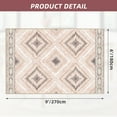 thumbnail image 3 of 6'x9' Area Rugs for Living Room, Machine Washable Non-Slip Carpet, Soft Faux Wool Low Pile Moroccan Farmhouse Western Rug, Pink, 3 of 5