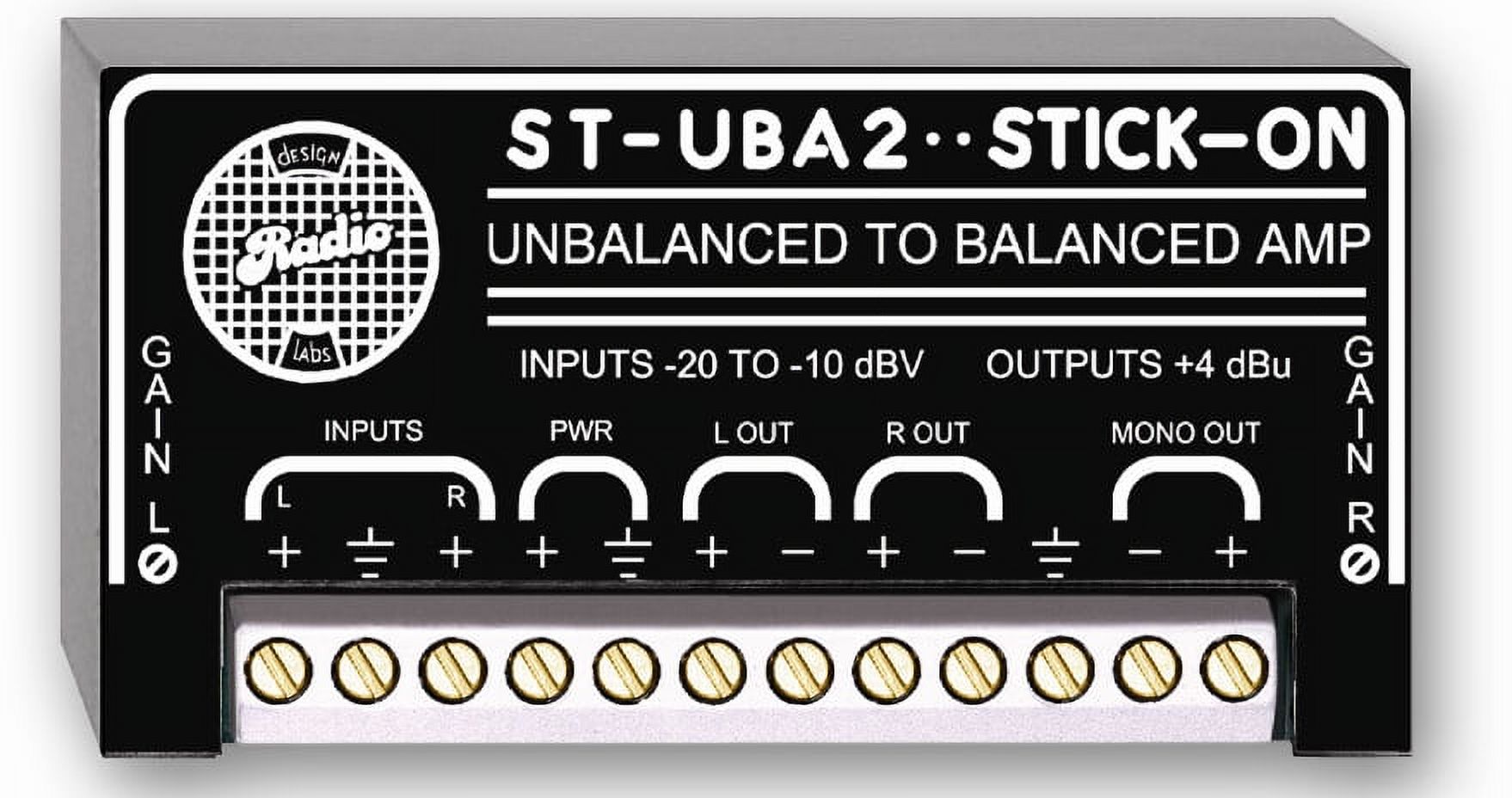 RDL ST-UBA2 Unbalanced to Balanced Amplifier - 2 channel - image 2 of 2