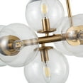 thumbnail image 7 of Industrial 12-Light chandelier, Black and Gold caged Lantern Light Fixture, Rustic Kitchen Island Pendant Lighting, 7 of 7