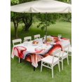thumbnail image 4 of Outdoor Tablecloth with Umbrella Hole for Patio/Picnic/Party/Camping, Red Marble Stone Waterproof Table Cloth Rectangle Table Cover Washable, Ink Splash Country Marble Abstract (60"x 84"), 4 of 8