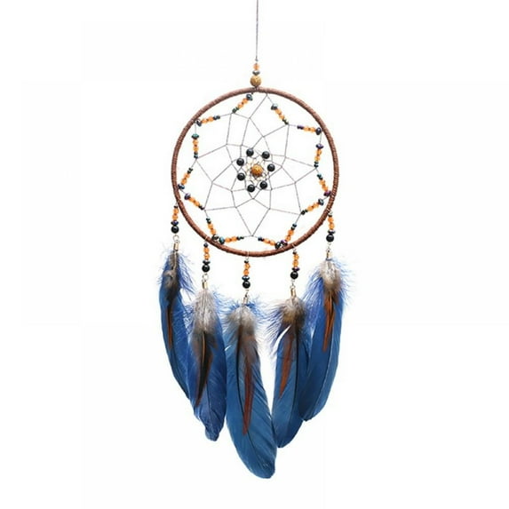 Monfince Indian Catcher Wind Chime Ornaments Bedroom Decoration Graduation Gift Blue 25.6"