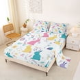 thumbnail image 2 of Erosebridal Cartoon Rabbit Kids Bed Sheets, Cute Easter Eggs King Sheets, 4pcs, 2 of 5