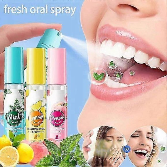 Fresh Breath Spray, Mouth Spray, Oral Odour Halitosis Spray, Bad Breath Limine, Fruity Breath Refreshing Spray, Oral Comfort, Small Portable
