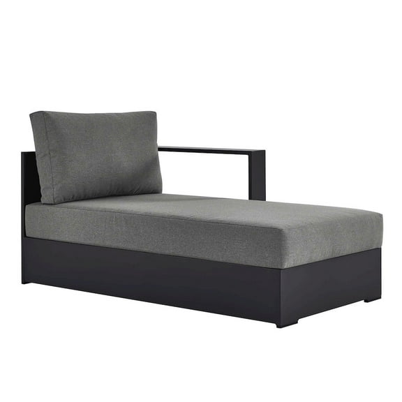 Tahoe Modular Right-Facing Chaise Lounge in Gray Charcoal