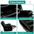 thumbnail image 6 of Whitney Recliner Chair with Massage and Heating by Naomi Home-Color:Black,Material:Air Leather, 6 of 13
