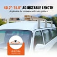 thumbnail image 2 of KFFKFF Commercial Vehicle Roof Ladder Holder, Trio-Bar Metallic Ladder Support, 750 LBS Load-Bearing Rain-Gutter Style Rack, Extendable Span from 40.2" to 74.8", Suitable for Chevrolet Express, 2 of 9