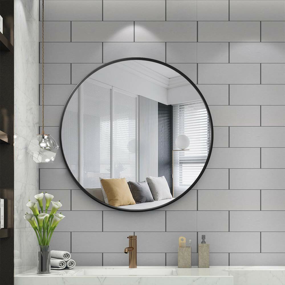 FYYDES Round Wall Mirror, Round Bathroom Mirror, Circle Mirrors 36" x