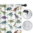 thumbnail image 4 of Blackout Kids Curtains,White Cartoon Dinosaurs Names Pattern Childrens Insulated Curtains Set Of 2,Bedroom Essentials,Toddler Room Decor 52"x63", 4 of 5
