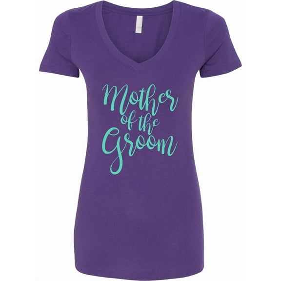 Inktastic Wedding Mother of the Groom in Teal Women's V-Neck T-Shirt