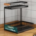 thumbnail image 4 of Tnobhg Kitchen Shelf 2-tier Sliding Under Sink Organizer Durable Metal Construction Storage Rack for Kitchen Bathroom, 4 of 7